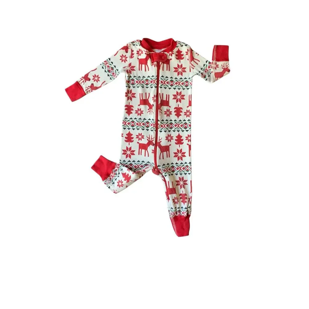 Hanna Andersson Dear Deer Baby Zip Sleeper